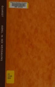 Cover of Israel in der Weissagung des Alten Testaments