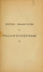 Cover of Oeuvres Dramatiques de William Shakespeare (Cymbeline / Love's Labour's Lost / Measure for Measure / Othello / Tempest)