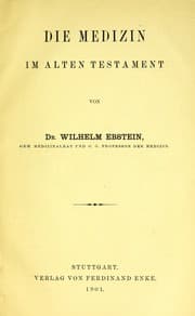 Cover of Die Medizin im Alten Testament