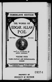 Cover of The Works of Edgar Allan Poe - Ten Vols. in Five - Volume Four - Tales--Fantasy and Extravaganza/Humor