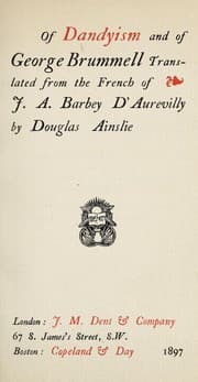 Cover of Du dandysme et de Georges Brummell