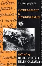 Cover of Anthropology and autobiography