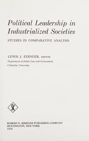 Cover of Political leadership in industrialized societies