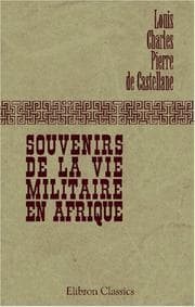 Cover of Souvenirs de la vie militaire en Afrique