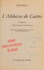Cover of The Abbess of Castro and other tales