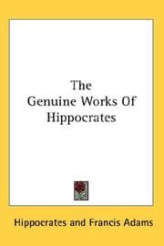 Cover of The genuine works of Hippocrates
