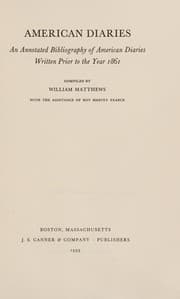 Cover of American diaries