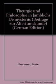 Cover of Theurgie und Philosophie in Jamblichs De mysteriis