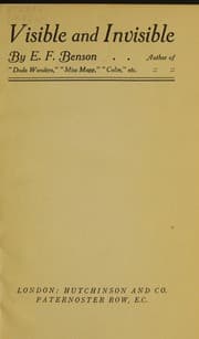 Cover of Visible and invisible