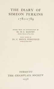 Cover of The diary of Simeon Perkins