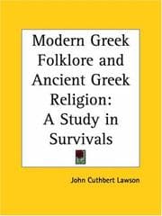 Cover of Modern Greek Folklore and Ancient Greek Religion