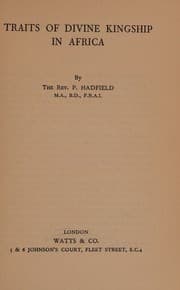 Cover of Traits of divine kingship in Africa