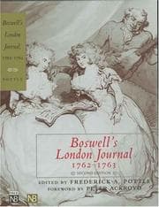 Cover of Boswell's London journal, 1762-1763