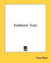 Cover of Kathlamet Texts