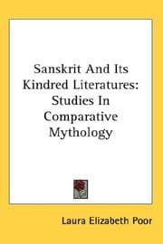 Cover of Sanskrit and its kindred literatures