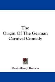 Cover of The Origin Of The German Carnival Comedy