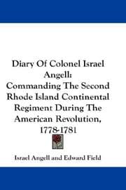 Cover of Diary of Colonel Israel Angell