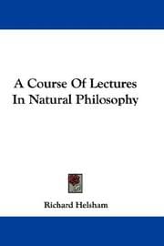 Cover of A course of lectures in natural philosophy