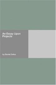 Cover of An essay upon projects