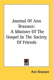 Cover of Journal Of Ann Branson