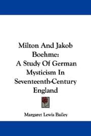 Cover of Milton and Jakob Boehme