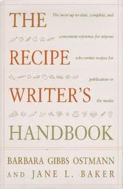Cover of The recipe writer's handbook