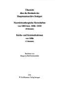 Cover of Übersicht über die Bestände des Hauptstaatsarchivs Stuttgart