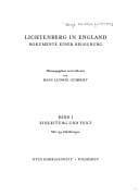 Cover of Lichtenberg in England