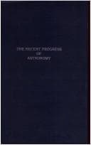 Cover of The recent progress of astronomy, especially in the United States