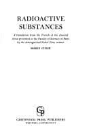 Cover of Recherches sur les substances radioactives