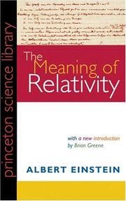 Cover of Meaning of Relativity