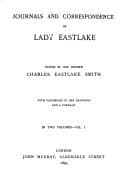 Cover of Journals and correspondence of Lady Eastlake