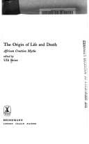 Cover of The origin of life and death