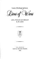 Cover of Lives of wives