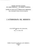 Cover of L' autobiografia nel Medioevo