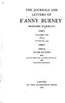 Cover of The journals and letters of Fanny Burney (Madame D'Arblay)