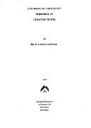Cover of Patterns of creativity mirrored in creation myths