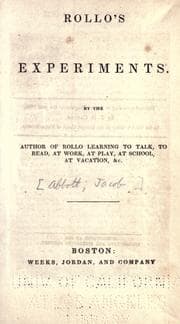 Cover of Rollo's experiments