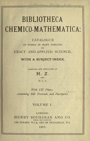 Cover of Bibliotheca chemico-mathematica