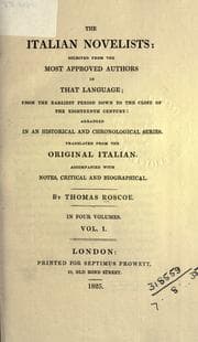 Cover of The Italian novelists