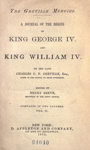 Cover of The Greville memoirs