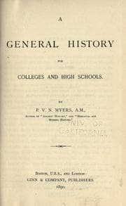 Cover of A general history for colleges and high schools