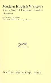 Cover of Modern English writers