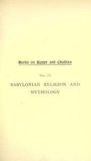 Cover of Babylonian religion and mythology