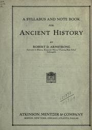Cover of A syllabus and note book for ancient history
