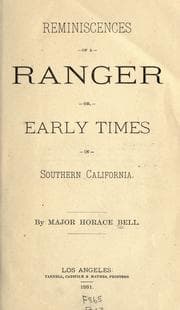 Cover of Reminiscences of a Ranger