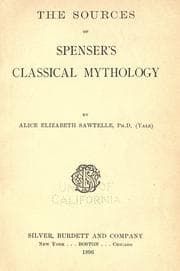 Cover of The sources of Spenser's classical mythology