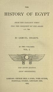 Cover of The history of Egypt