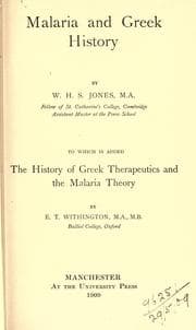 Cover of Malaria and Greek history
