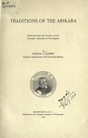 Cover of Traditions of the Arikara